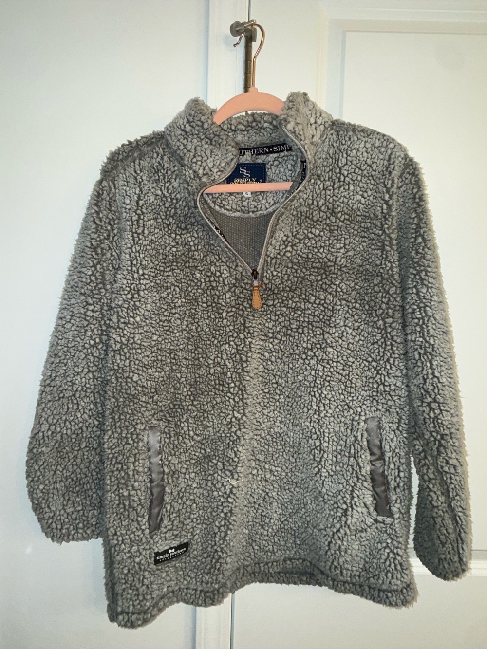 Simply southern Women’s Gray Sherpa Pullover Jacket